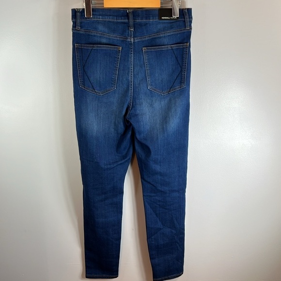 Kendall + Kylie Womens The Skyscraper Coin Pocket Blue Skinny Jeans Size 13/31 - Picture 4 of 12